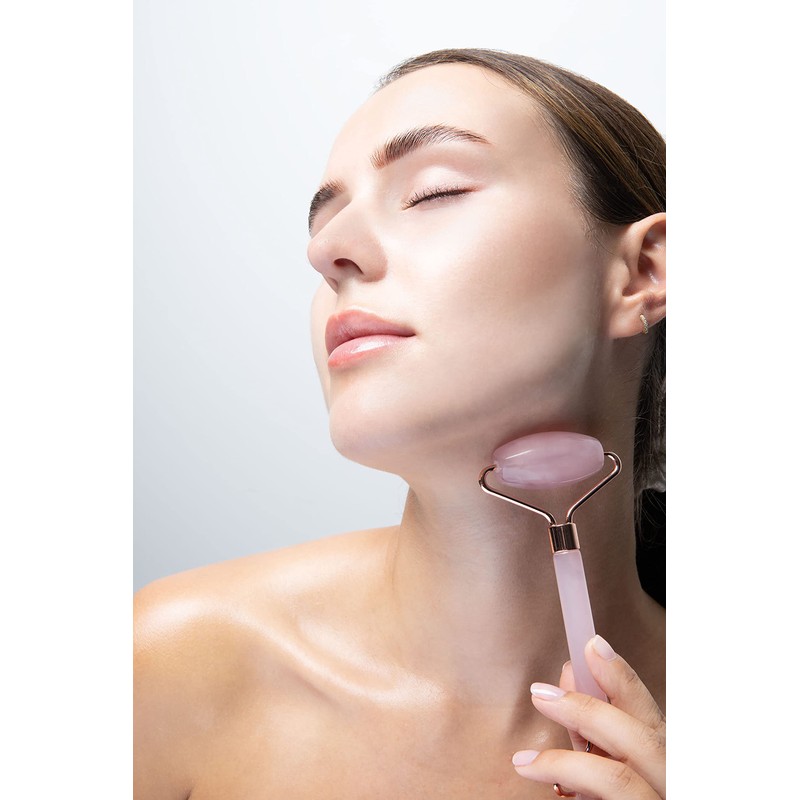 Brushworks Rose Quartz and Gua Sha 2 Piece Set, 70