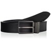 Lacoste PLM0626 Men's Reversible Gun Metal Buckle Leather Belt, navy