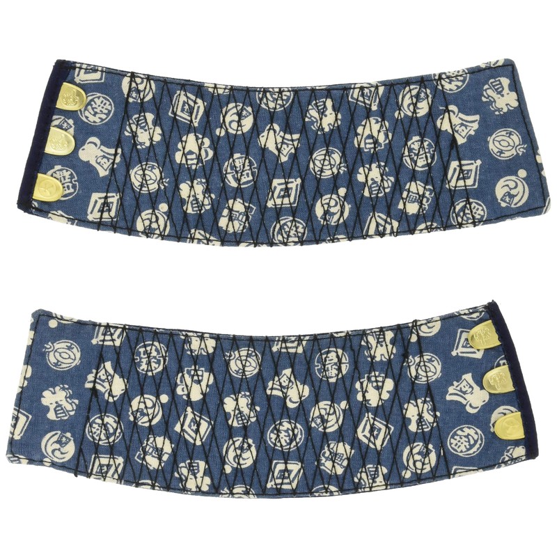 K-WORK B-20 Real Indigo Dyed Gauntlet 3-Piece Kohoby Large