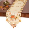 Collections Etc Fall Embroidered Pumpkin and Leaves Table Linens