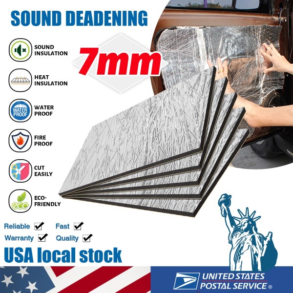 MODIGT 16"X10" 7mm Self-adhesive Car Sound Deadening Mat Noise Proof