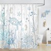 Nautical Coastal Turtle Shower Curtain, Coral Starfish Seashell Ocean Themed