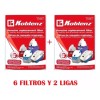 Koblenz 6 Filtros Koblenz Originales Con 2 Ligas De Soporte