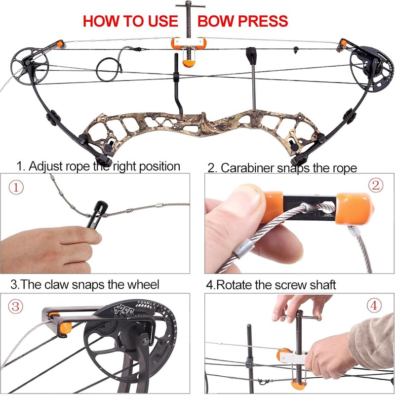 Telituny Bow Press Arrow Bow-Metal Portable Outdoor Compound Bow Press
