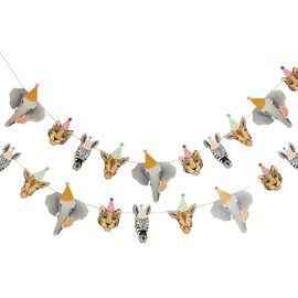 Animal Party Bunting 2m Childrens Party Decorations, Kids Bedroom Decorations, Birthday Decorations, Hanging Decoration 2m