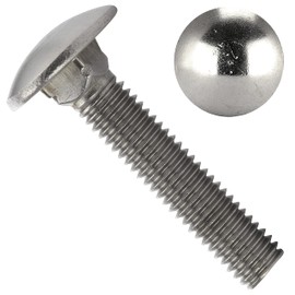 OPIOL QUALITY® Round-Head Screws DIN 603 M6 x 20 Made of Stainless Steel A2 V2A (Pack of 50) Carriage Bolts Round Head Screws Full Thread Square Neck Lock Screws