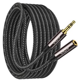 VIOY Headphone Extension Cable 20 FT,[Copper Shell, Hi-Fi Sound] 3.5 mm Male to Female Stereo Audio Cable Nylon Braided Aux Cord for Smartphones, Tablets, Media Player