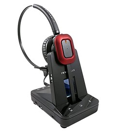 Wireless Three-in-One Office Headset, Works with Computer PC Softphones Like Teams, 99% of Desk Phones and Pair with A Bluetooth Device, 300 feet Mobility with Noise Cancelling Microphone