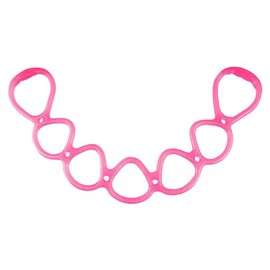 Saycker - Banda de ejercicio elástica y resistencia de 7 anillos para ejercicios en el hogar, entrenamiento central, terapia física (rosa)