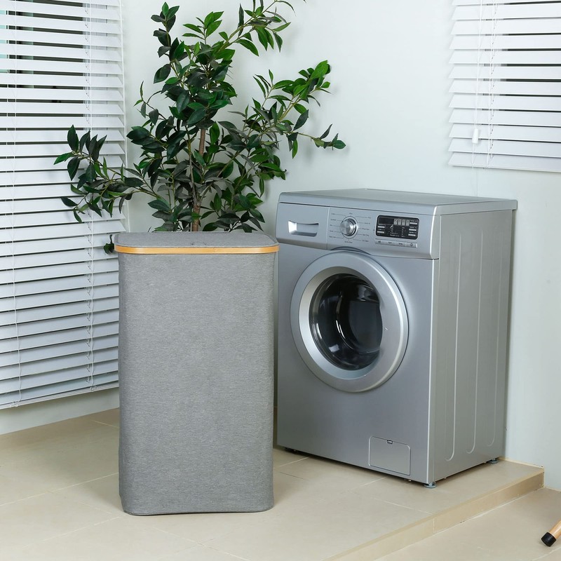 iEGrow Laundry Hamper with Lid, 110L Large Laundry Hamper with
