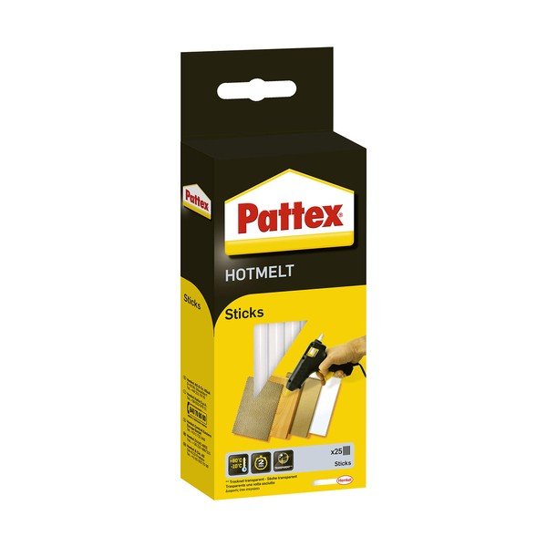Pattex, Hot Glue Sticks, Clear, Pack of 10