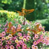 Decorative Garden Stakes, Butterfly Metal Decor for Lawn, Patio and