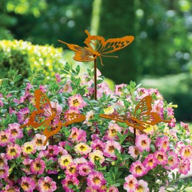 Decorative Garden Stakes, Butterfly Metal Decor for Lawn, Patio and Plants