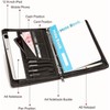 UPRESYE Zippered Padfolio Organizer, Leather Planner Binder, 12.9 Inch Portfolio