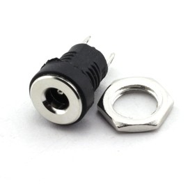 MEETOOT 12 Pack 3.5mm x 1.3mm 2 Pin Female DC Power Jack Panel Mount Screw Nut Kit DC Socket Electrical Plug Connector