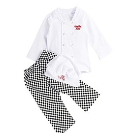 Baby Unisex Cook Chef Costume, Pants sand Hat 3-pc