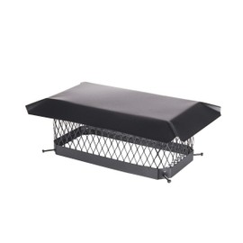 Shelter 9" x 18" Single Flue Bolt-On Chimney Cap, Fully Assembled, Galvanized Steel