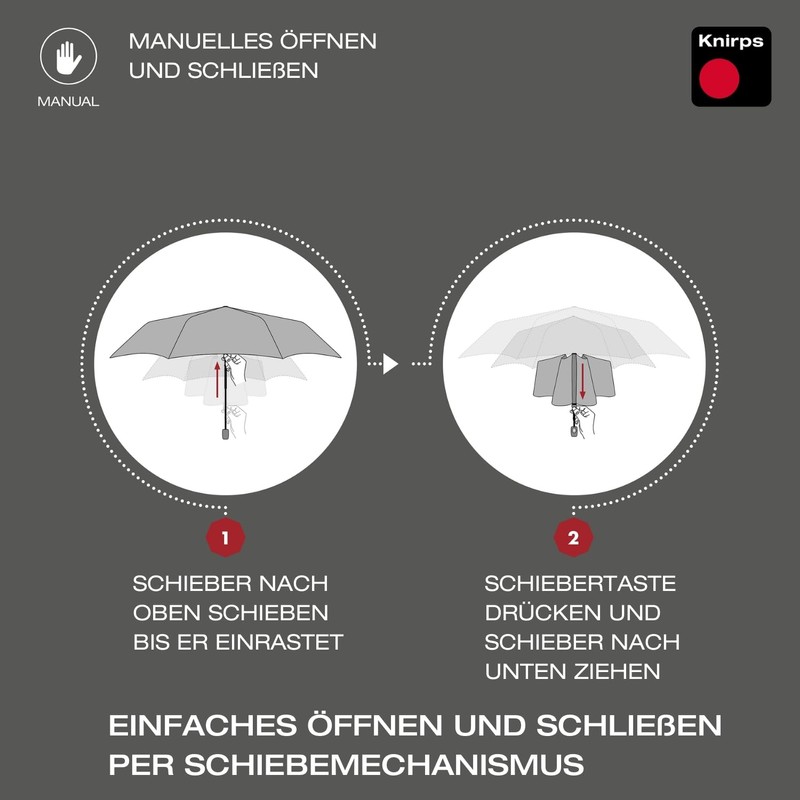 Knirps Ultra I.030 Slim Manual Pocket Umbrella - Lightest 115