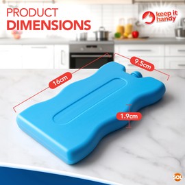SOL 4pk Freezer Blocks for Cool Bags – Reusable Ice Packs for Cool Boxes, Lunch Bags and Food Containers – Compact and Lightweight – Ideal for Picnics, Camping, Travel, School or Work Use