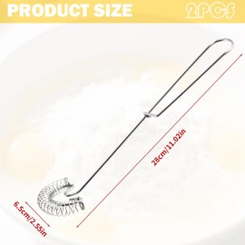 2 Stück Spiralbesen,Schneebesen Edelstahl,Schneebesenschneebesen Flach,Rührbesen Spülmaschinengeeignet,Hochwertiger Saucenbesen,Für Mischen Schlagen Aufschäumen Milch Eier Cream
