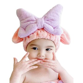 S.fields.inc Towel Cap Hair Dry Towel Kids Kids Absorbent Hair Towel Bath Hat Cotton Hair Turban (Pink)
