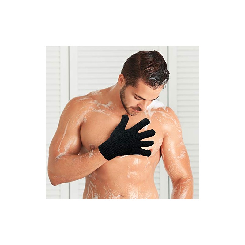Bath Exfoliating Gloves Scrub - 4 pcs Lengthened and Large
