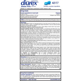 DIUREX WATER PILLS BOX OF 42