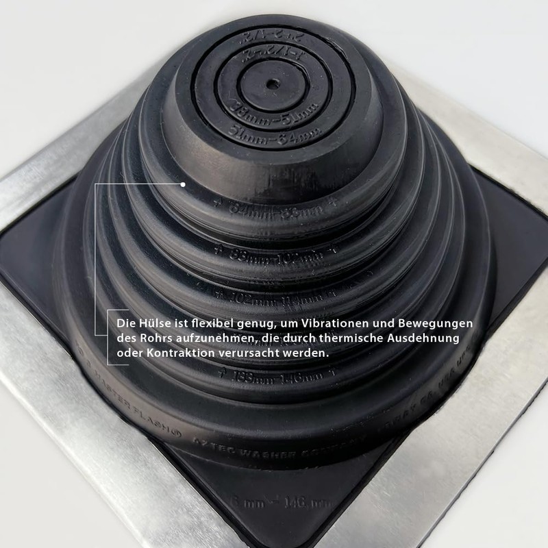 Nordbleche No. 3 Pipe Collar 6-146 mm for Trapezoidal Sheets,