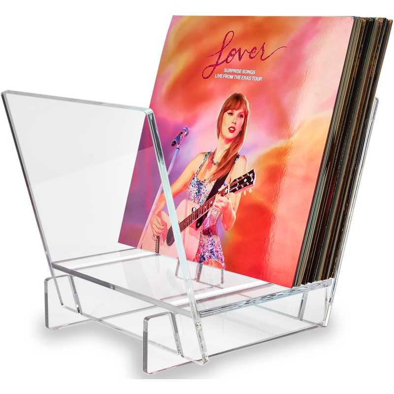 Honygebia Acrylic Vinyl Record Holder, Storing Collection of 40 Premium