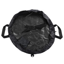 Oxford Cloth Wetsuit Changing Mat Surfing Beach Pad Carry Dry Bag with Shoulder Strap(Black)