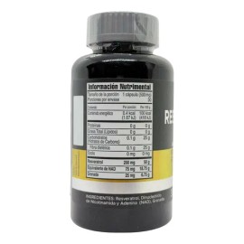 Suplemento Nutritional Resveratrol NAD 30 Cápsulas Sanabi Antioxidantes                                                                               