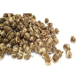 Jasmine Pearls Tea Green Loose Leaf Rolled Dragon Tears 100g TeaCakes of Yorkshire