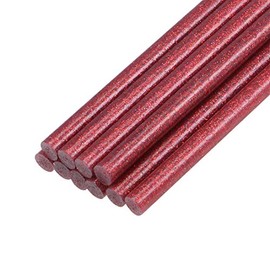 uxcell Mini Hot Glue Sticks for Glue Gun 0.27-inch x 4-inch Red Glitter 10pcs