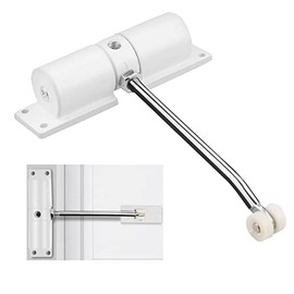 Automatic Door Closer, Adjustable Hydraulic Door Spring Closer for Interior Door, Quiet Auto Door Closing for Interior Door, Safety Door Stopper for Room, Gate Spring with Adjusting Rod and Screws