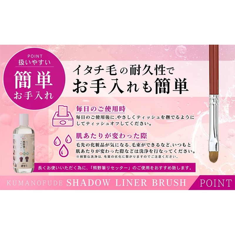 Hakuundo Kumano Brush, Shadow Liner Brush, Eye Shadow Brush, Nose