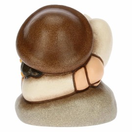 THUN - Pastore Dormiente in Ceramica Decorata a Mano, Colore Bianco, Linea Presepe Classico, Decorazioni Natale Casa, 8.3x3.9x5 cm h