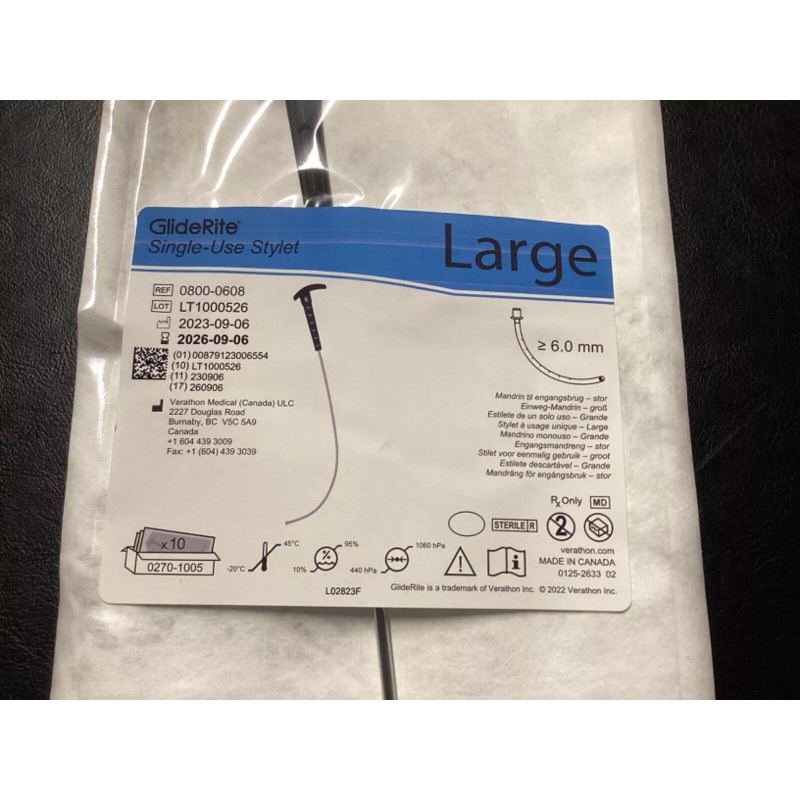 Verathon GlideScope Stylet - Large Ref. 0800-0608 expires 09-06-2026