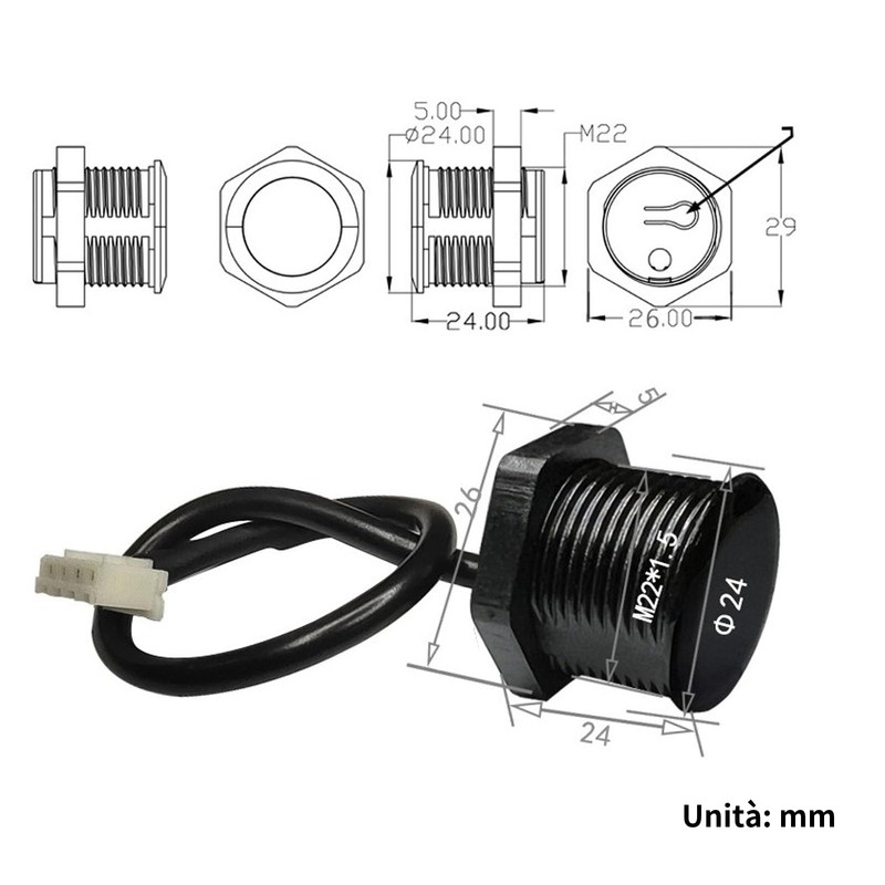 DC 5-24V Infrared Distance Sensor NPN 10 mm to 4000