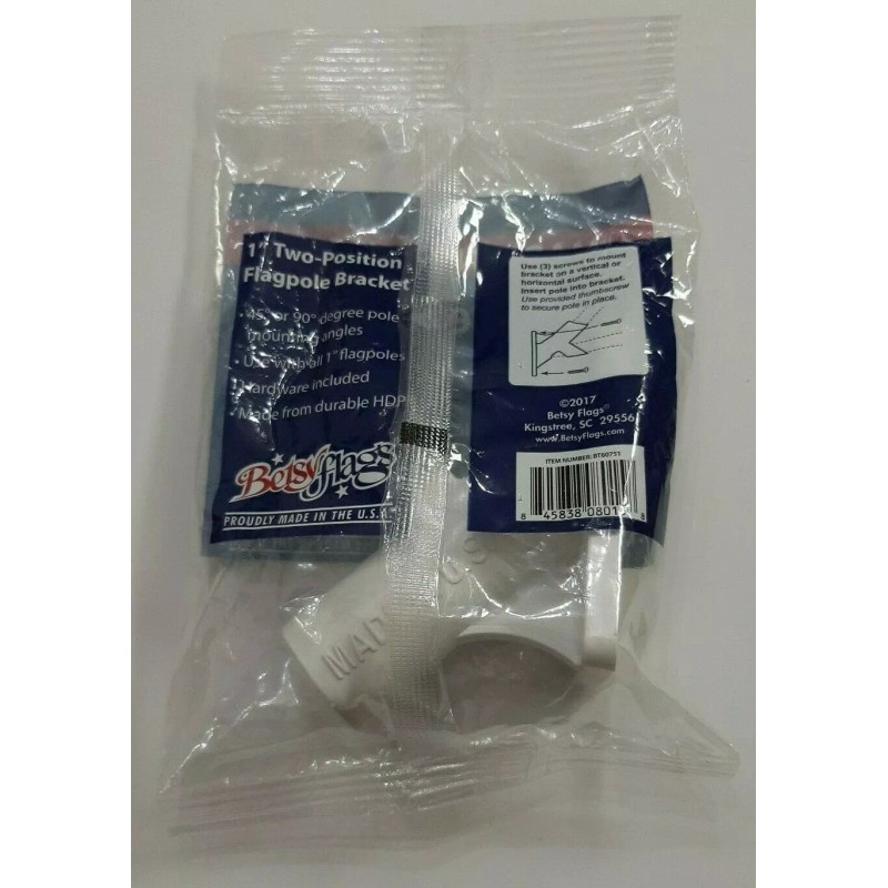 Betsy Flags 1 in. Flagpole Bracket 2 Position Flagpole Mount