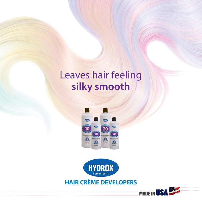 Hydrox 10-Volume Creme Developer Gentle Lift, 32 Ounce (single)