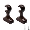 Woogim 2PCS Wood Curtain Brackets - Single Holders for 1.1"