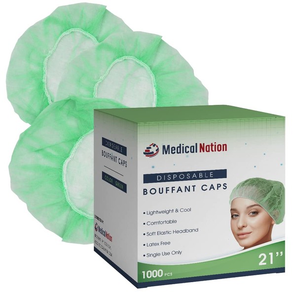 Medical Nation Medical Nation 21" Disposable Bouffant Caps Hair Net