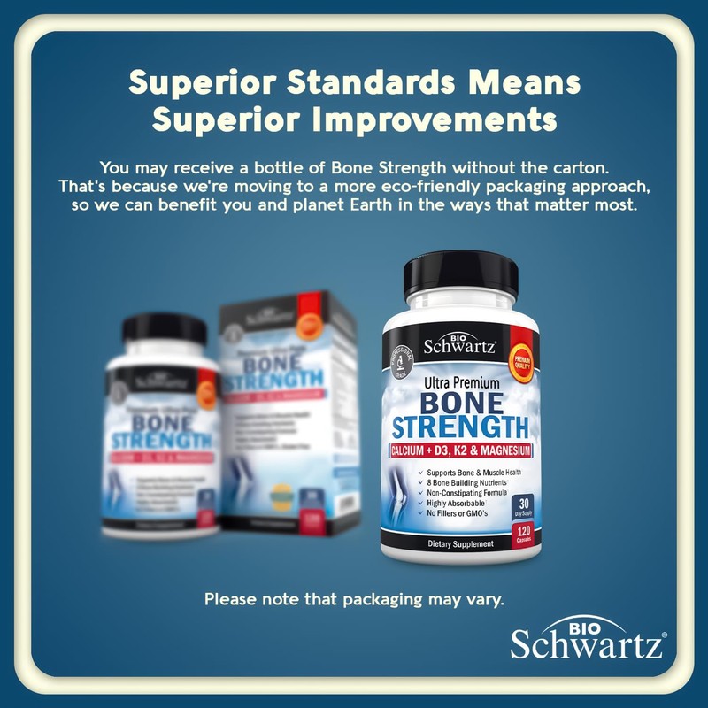 BioSchwartz Bone Strength Supplement - Gentle Non-Constipating Bone Health Supplement