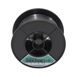 Meltec AV0.75-BK-30 Automotive Wiring Single Cord AV0.75 sq ft (0.75 sq mm), Black, 11.8 ft (30 m) Spool Winding