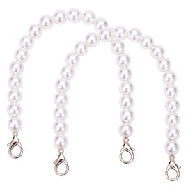 Handle Bead Handle 2pcs Bag Beaded Handle Handle Bead Strap Replacement Bag Chain (14mm*32cm)