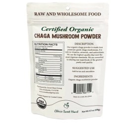 Cherie Sweet Heart 3.5oz Chaga Mushroom Powder - Organic Tea Supplement - Cherie Sweet Heart