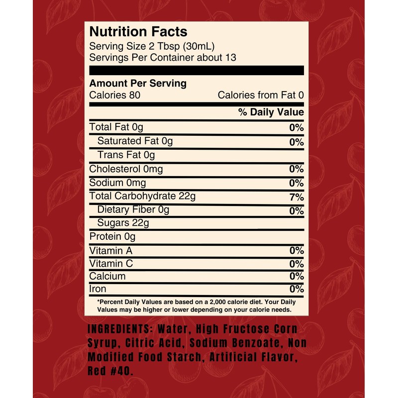 Crave It! Rich Cherry Flavoring Syrup, Add a Splash to