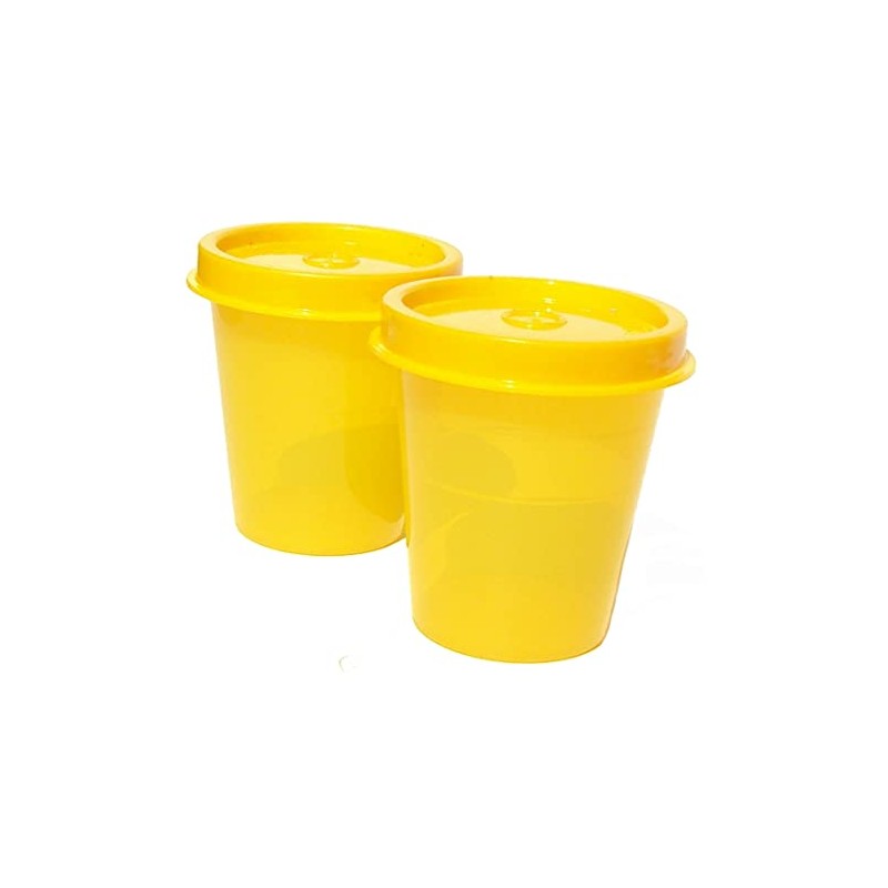 Tupperware Minis Midgets Storage Containers Set of 2 in Lemon