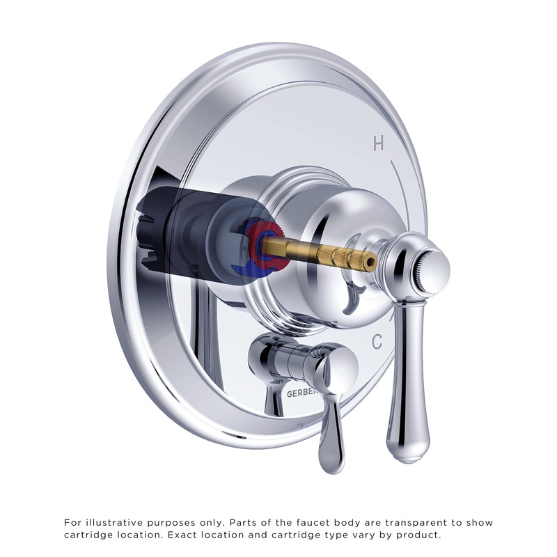 Gerber Plumbing Ceramic Check Valve with Pressure Balance Cartridge
