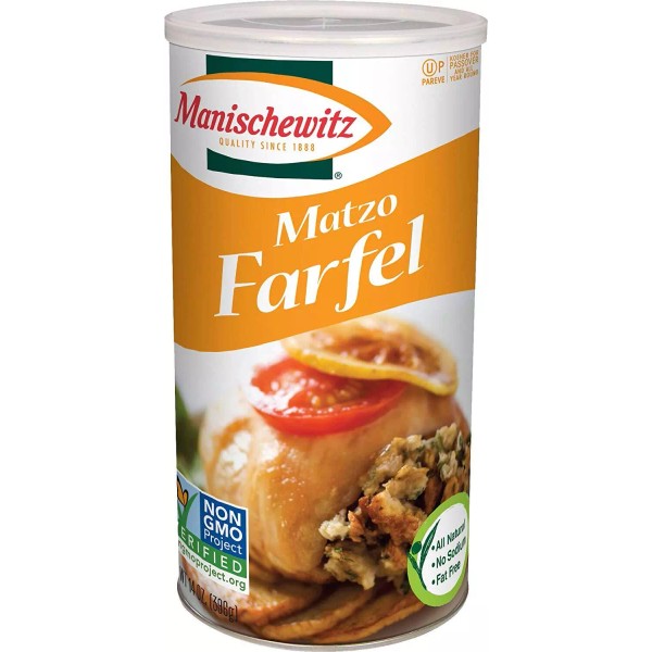 Manischewitz Matzo Farfel Canister, Kosher For Passover, 14 Ounce